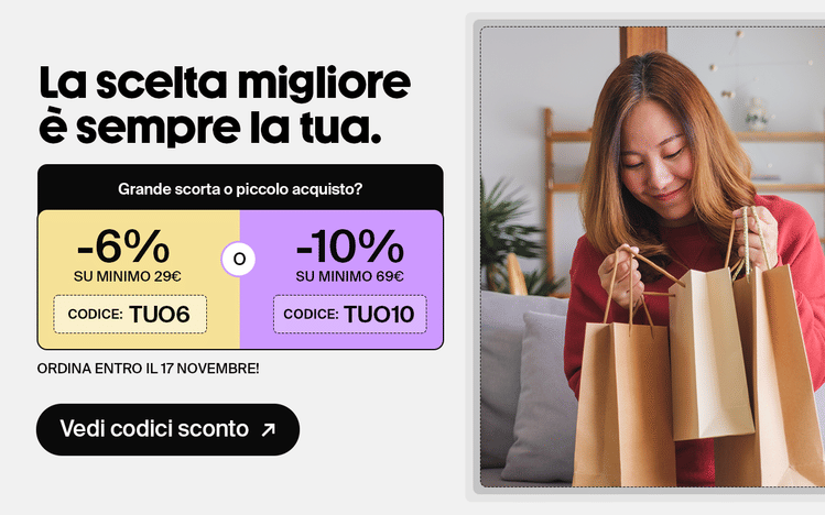 Due codici sconto attivi!