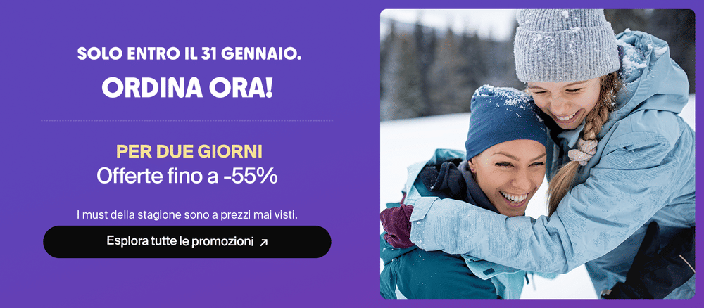 Offerte fino a -55% per poche ore