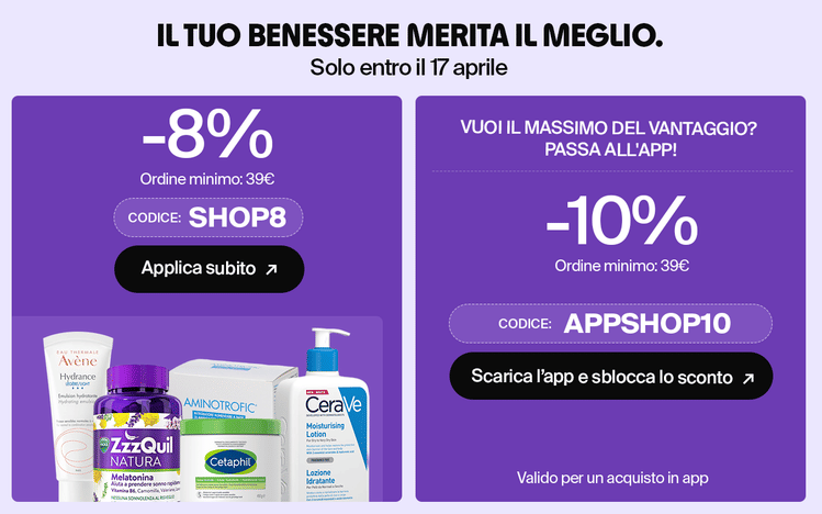 Due codici sconto attivi!