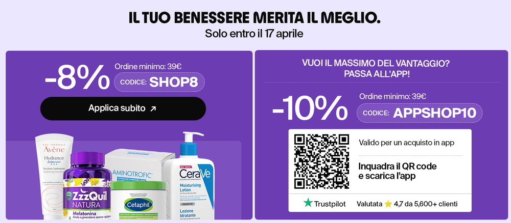 Due codici sconto attivi!