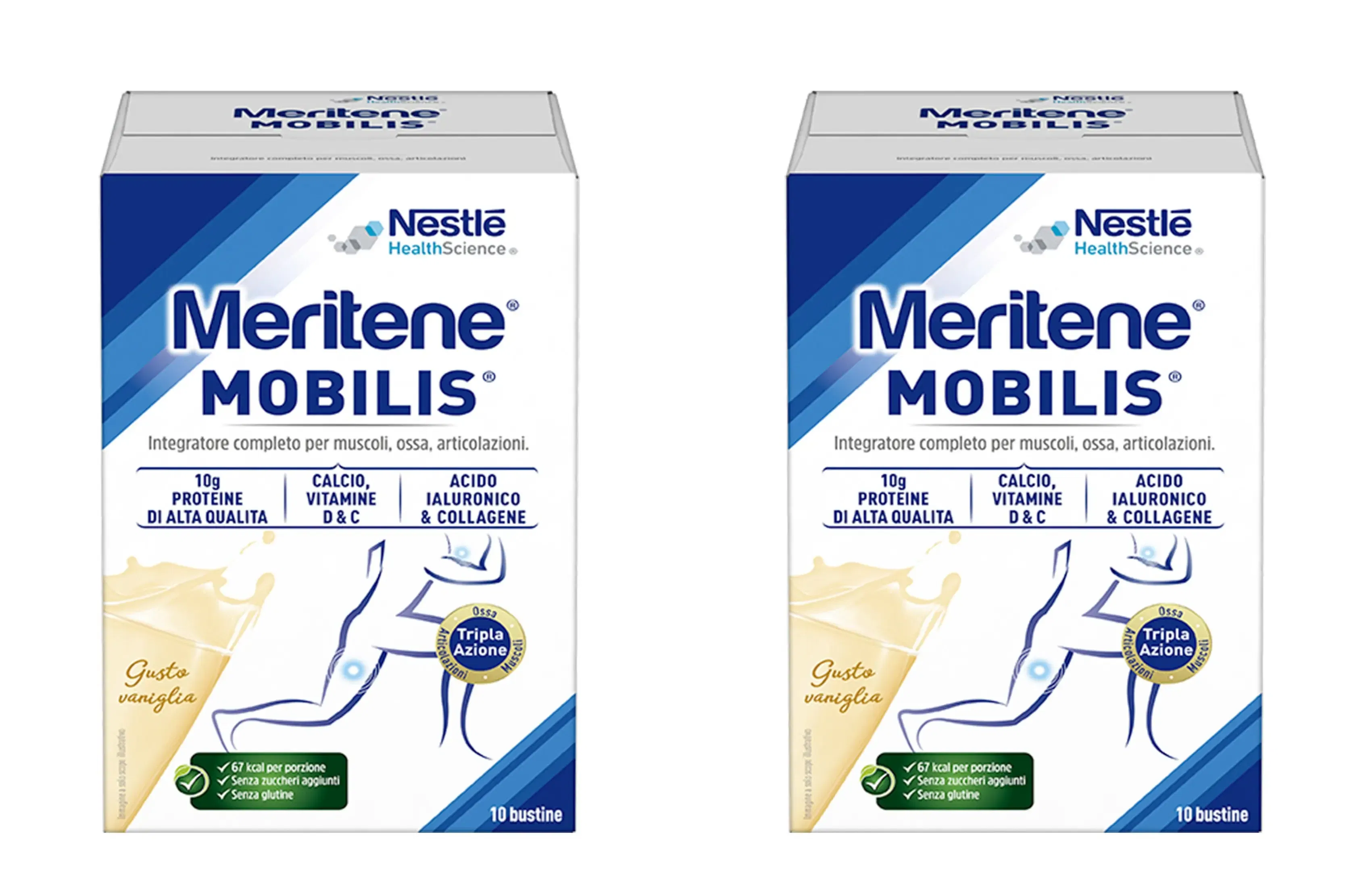 MERITENE MOBILIS GUSTO VANIGLIA 10 BUSTINE DA 21 G Pack da 2