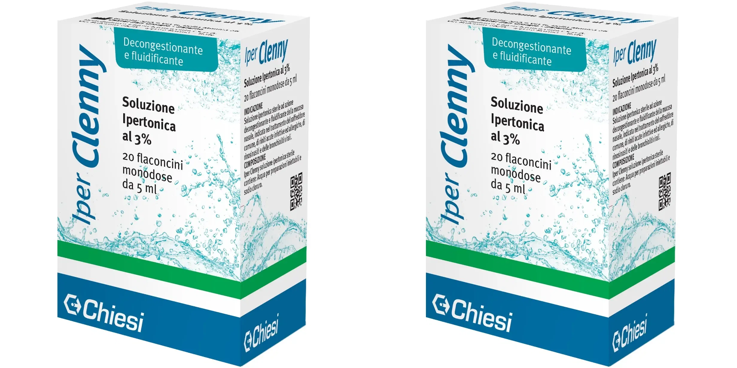 IPER CLENNY SOLUZIONE IPERTONICA MONODOSE 20 FLACONI 5 ML Pack da 2