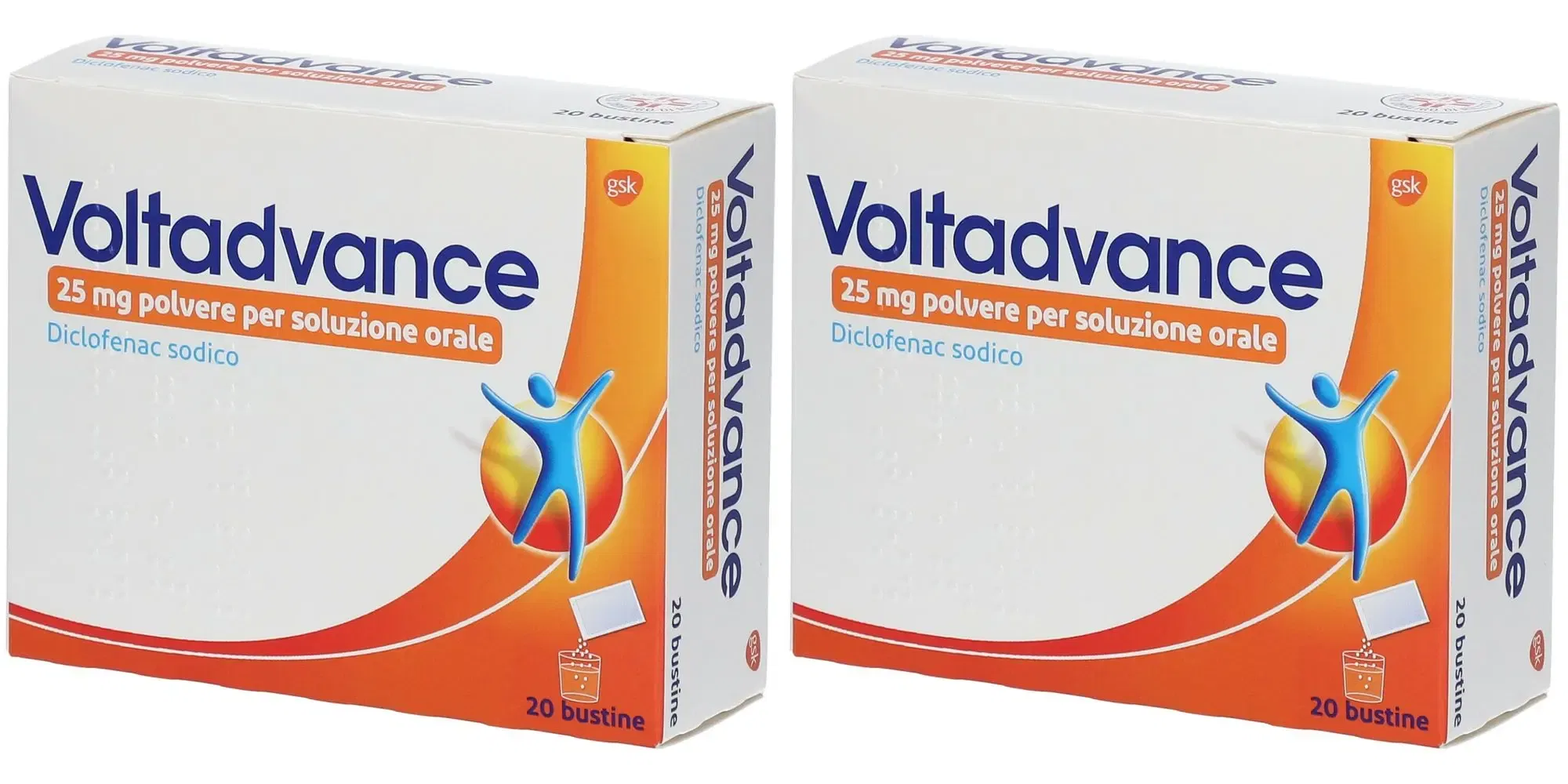 VOLTADVANCE 20 bustine polvere orale 25 mg Pack da 2