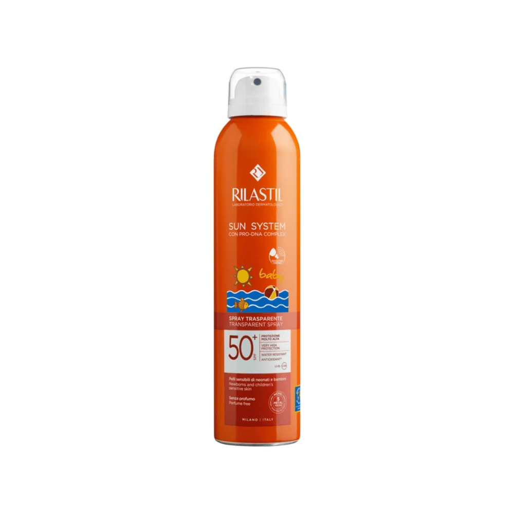 RILASTIL SUN SYSTEM BABY TRANSPARENT SPRAY SPF50+ 200 ML Pack X2