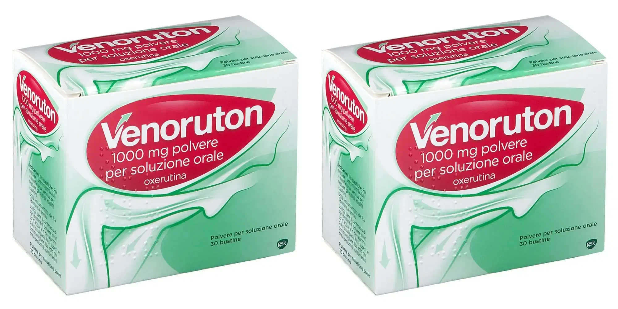 VENORUTON orale granulare 30 bustine 1.000 mg Pack da 2