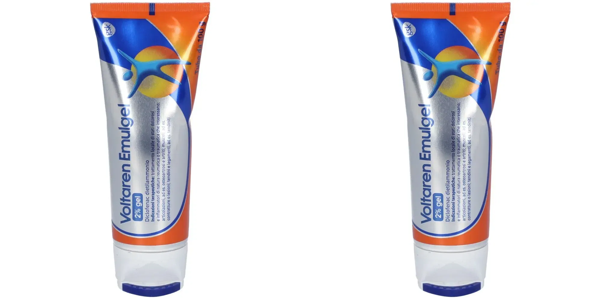 VOLTAREN EMULGEL gel dermatologico 100 g 1% additivo antibloccaggio masterbatch Pack da 2
