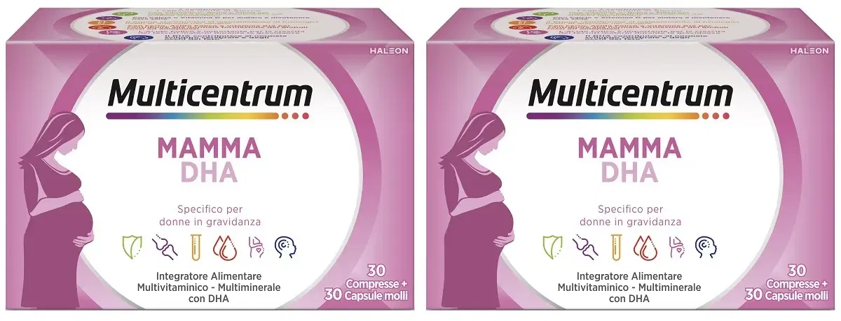 MULTICENTRUM MAMMA DHA 30 COMPRESSE + 30 CAPSULE Pack da 2