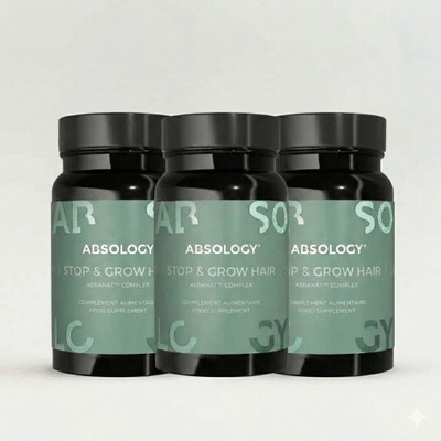 ABSOLOGY STOP & GROW HAIR 60 SOFTGELS Pack X3