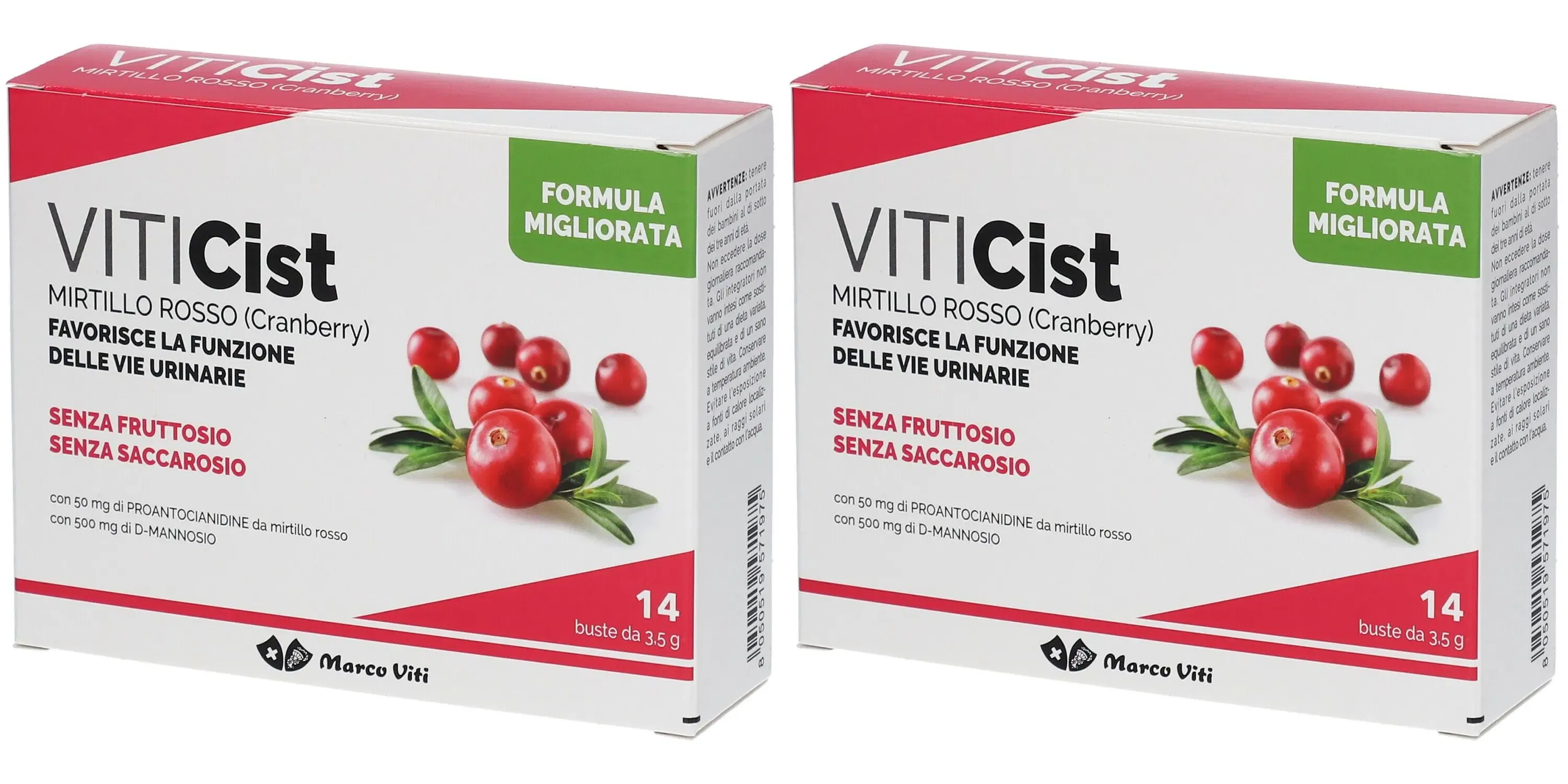 VITICIST MIRTILLO SENZA FRUTTOSIO 14 BUSTINE Pack da 2