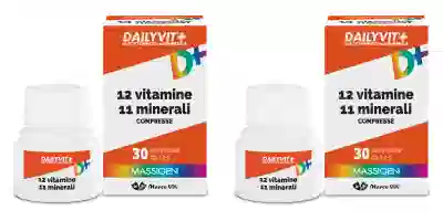 MASSIGEN DAILYVIT 12 VITAMINE 11 MINERALI 30 COMPRESSE RIVESTITE Pack da 2