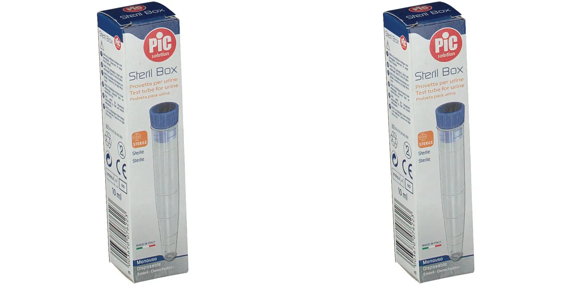 PROVETTA PIC PER ANALISI URINE 12 ML TAPPO A PRESSIONE Pack da 2