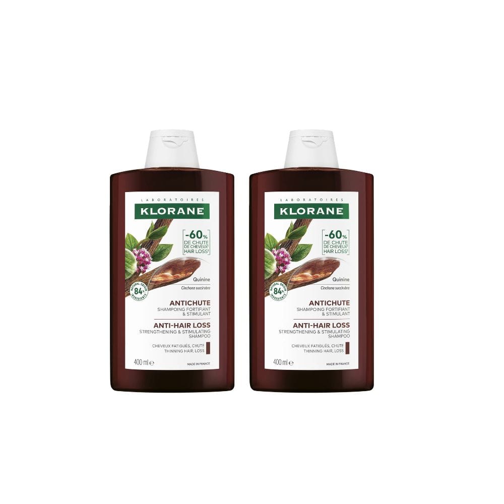 Shampoo Fortificante & Stimolante alla Chinina Klorane Pack x2