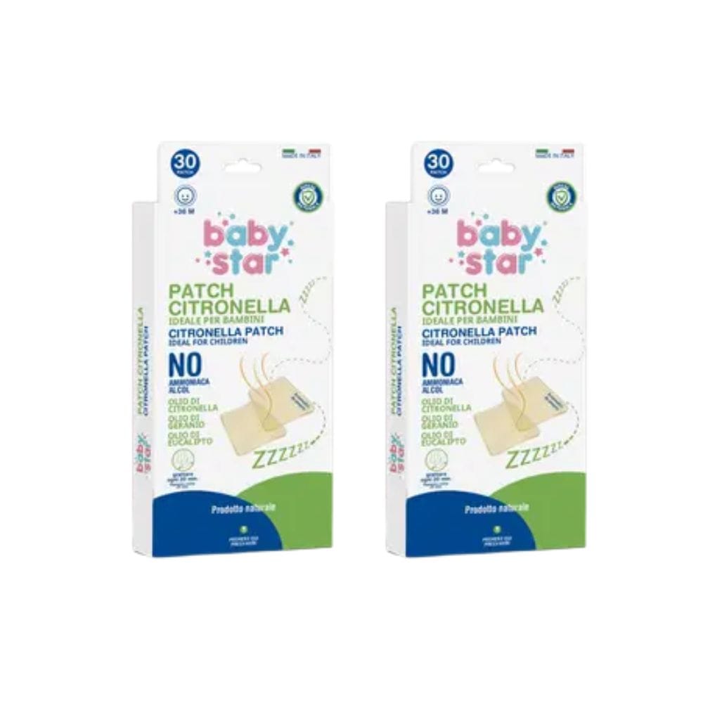 BABYSTAR NATURAL PATCH CITRONELLA 30 PEZZI PACK X2