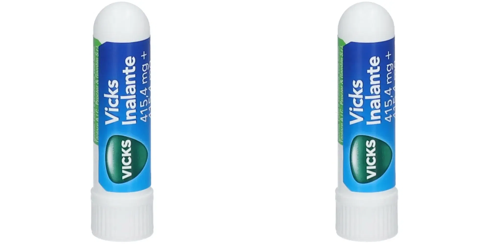VICKS INALANTE rinologico 1 bastoncino nasale 415,4 mg + 415,4 mg Pack da 2