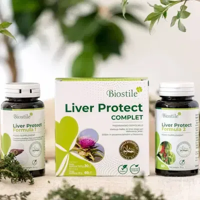 Biostile Liver Protect Complet Formula 1 30 Capsule e Formula 2 60 Capsule Pack X2