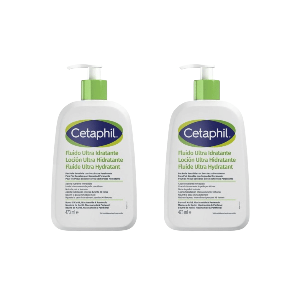 CETAPHIL FLUIDO ULTRA IDRATANTE 473 ML Nuovo Formato Pack X2