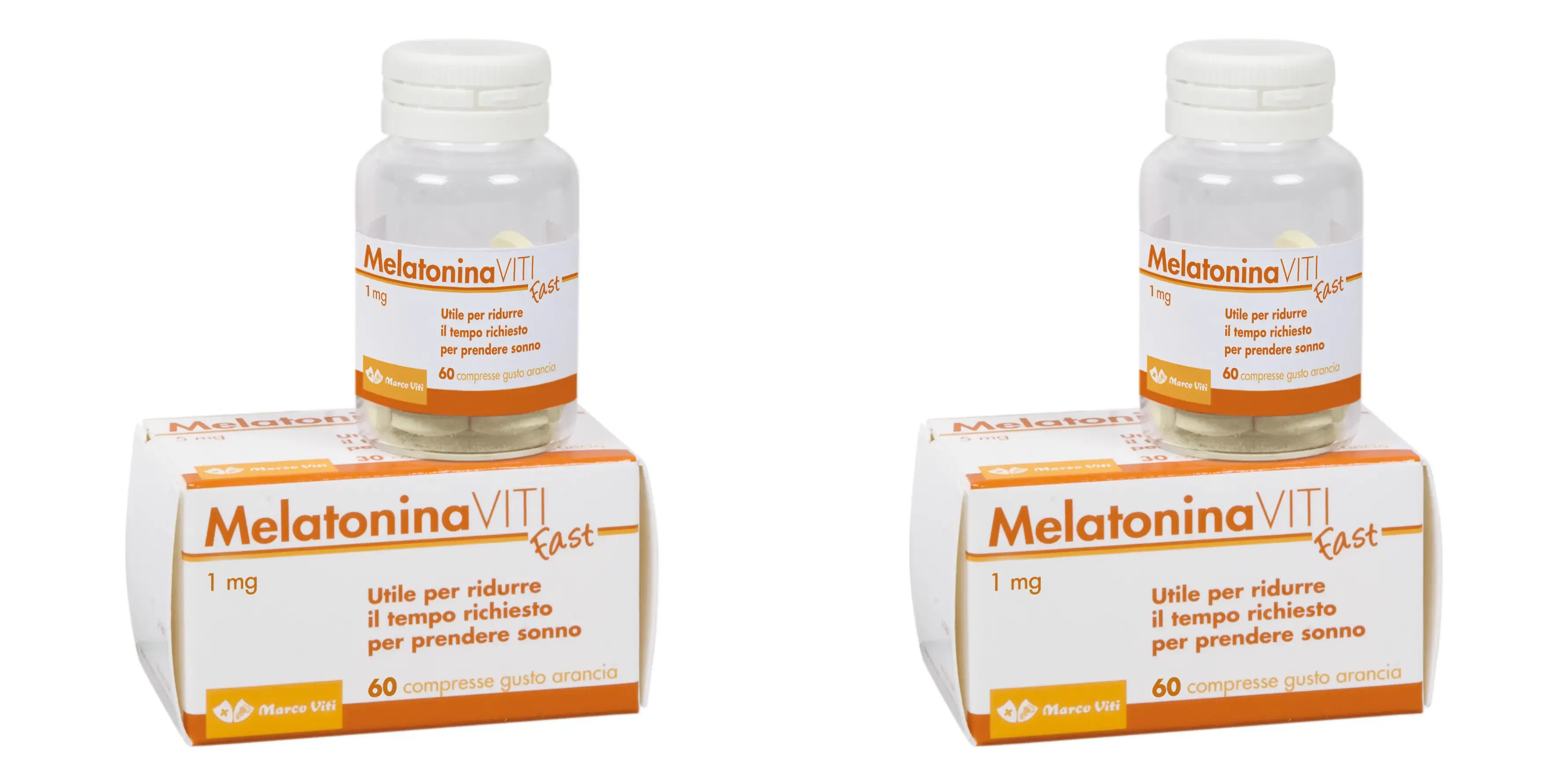 MELATONINA VITI FAST 1MG 60 COMPRESSE GUSTO ARANCIA Pack da 2