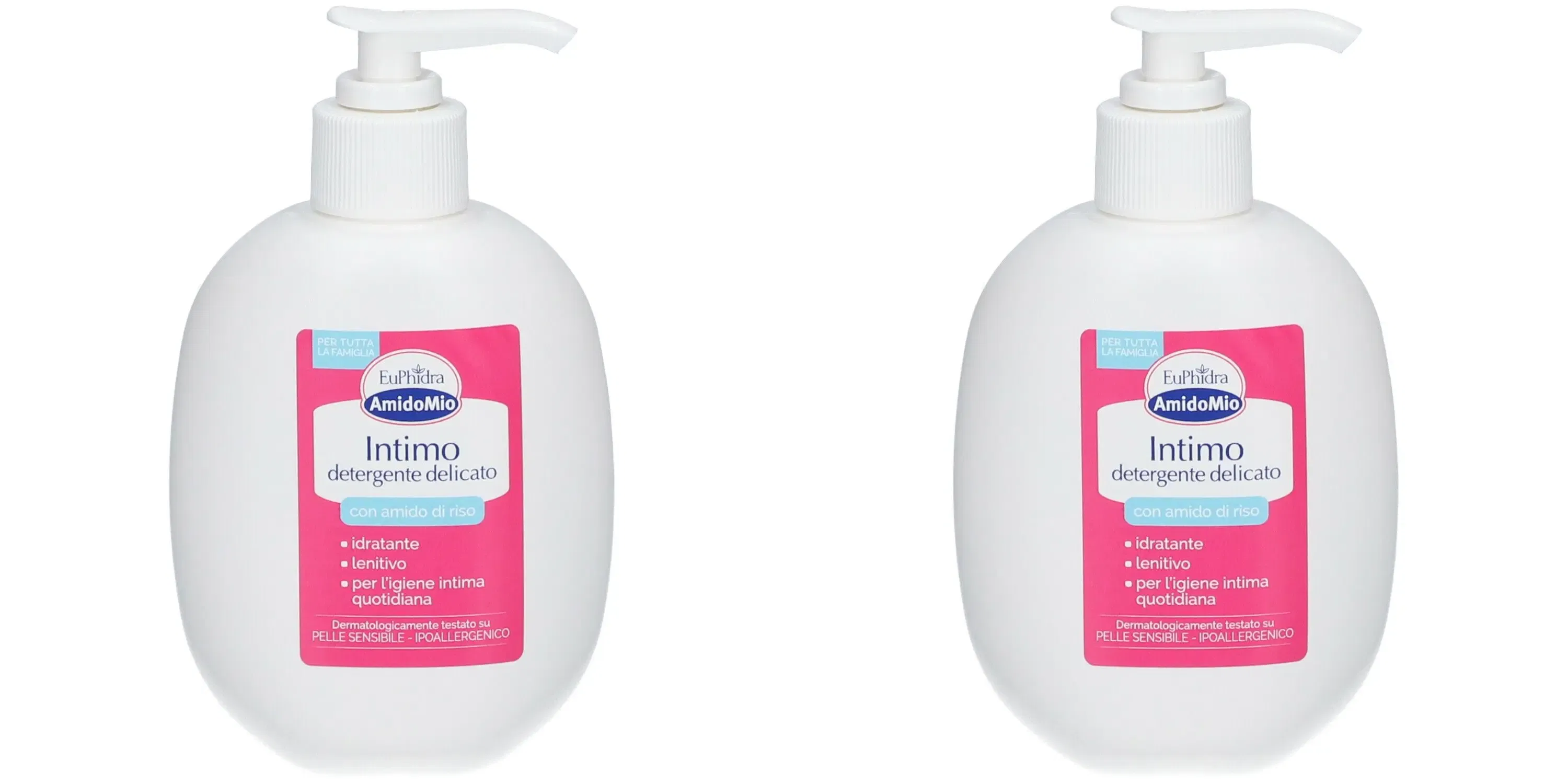 EUPHIDRA AMIDOMIO INTIMO DETERGENTE DELICATO AMIDO DI RISO NUTRIENTE E LENITIVO 200 ML Pack da 2