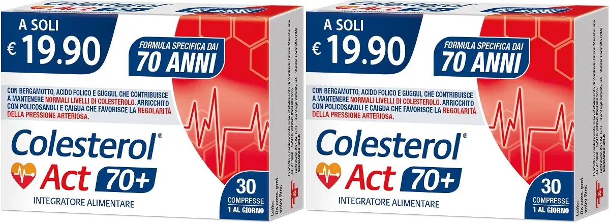 COLESTEROL ACT 70+ 30 COMPRESSE Pack da 2