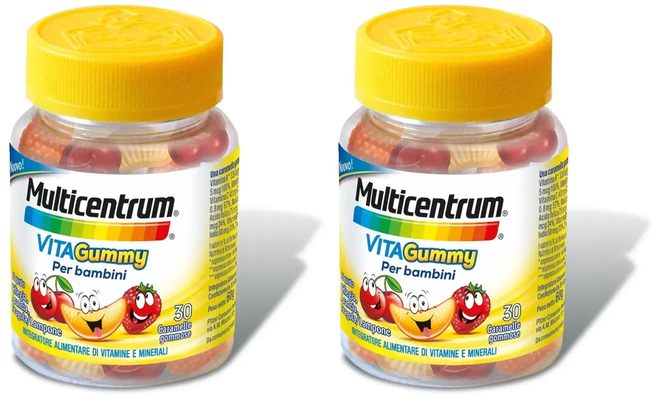 MULTICENTRUM VITAGUMMY 30 CARAMELLE GOMMOSE Pack da 2