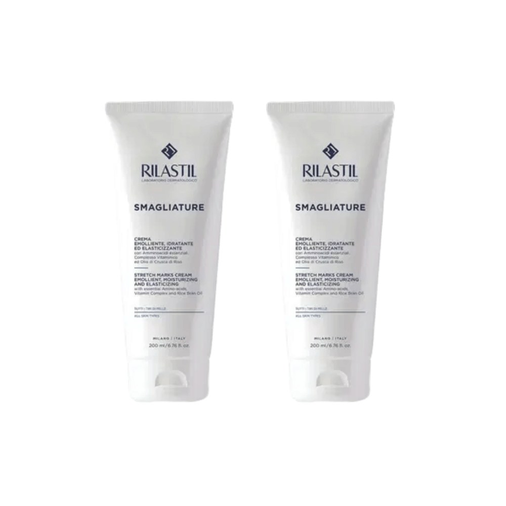 RILASTIL SMAGLIATURE CREMA EMOLLIENTE IDRATANTE ED ELASTICIZZANTE 200 ML Pack X2