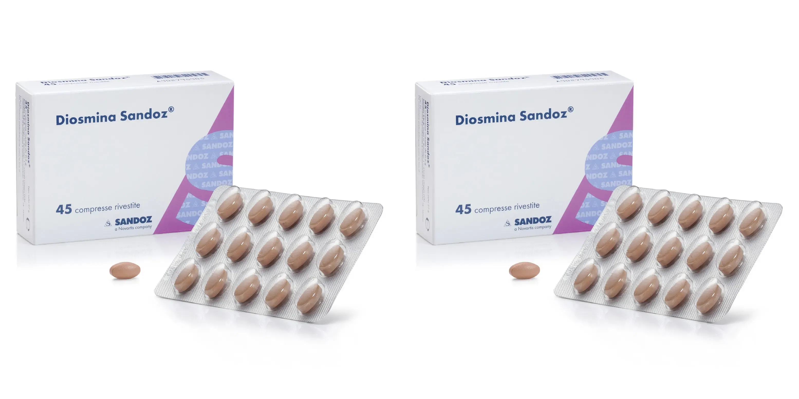 DIOSMINA SANDOZ 45 COMPRESSE RIVESTITE Pack da 2