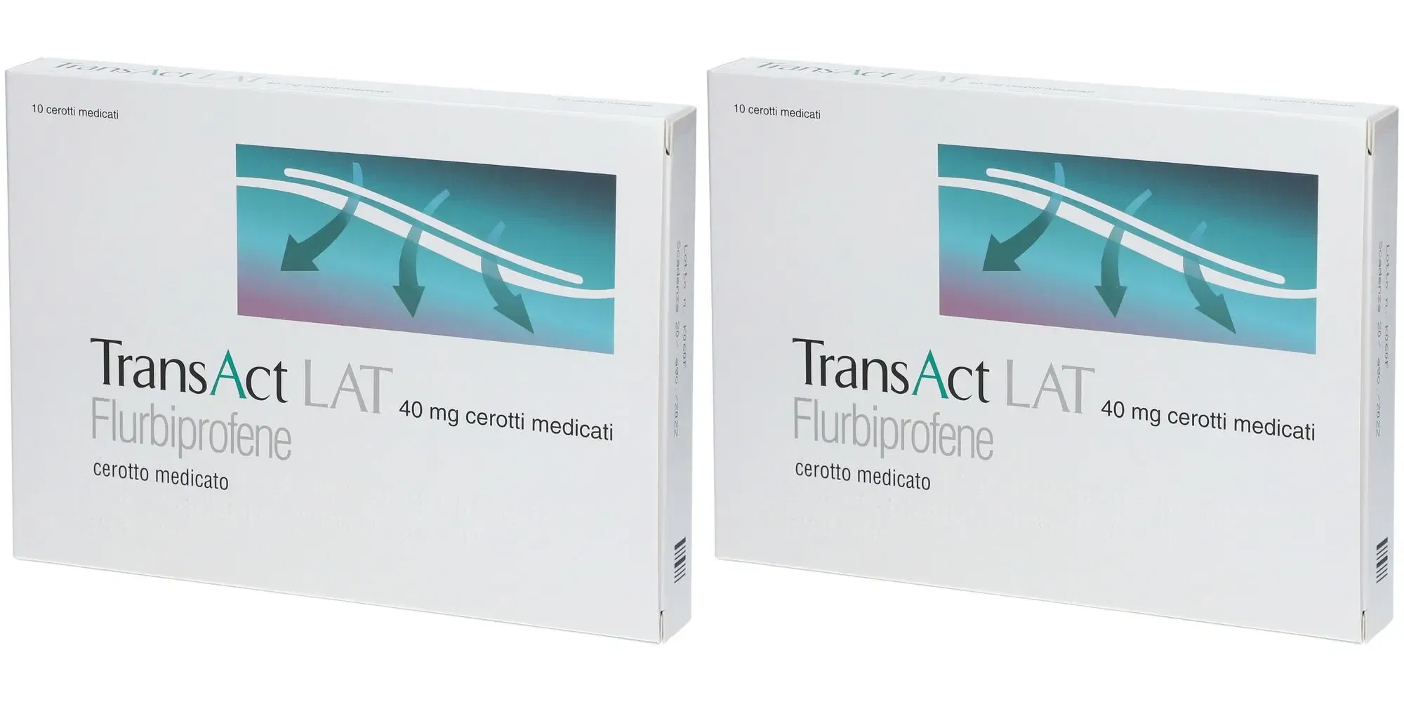 AMDIPHARM TRANSACT LAT 10 cerotti medicati 40 mg Pack da 2