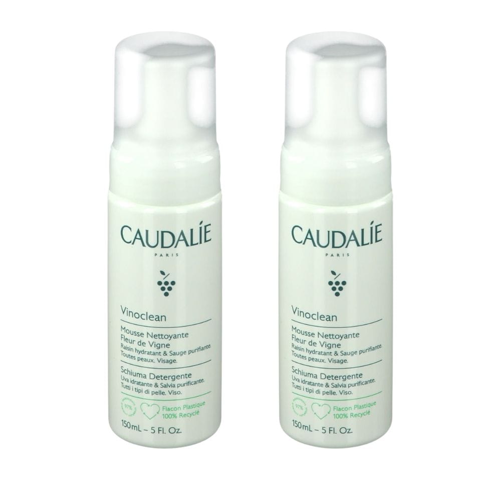 CAUDALIE VINOCLEAN SCHIUMA DETERGENTE PACK X2