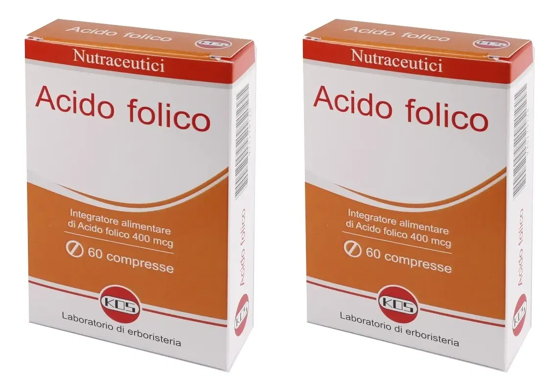 ACIDO FOLICO 400MCG 60 COMPRESSE Pack da 2