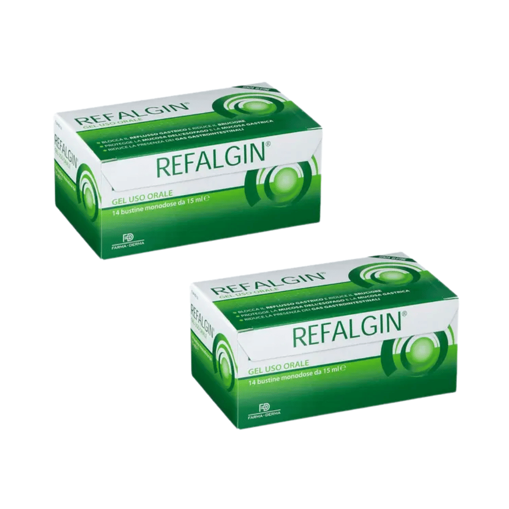 REFALGIN GEL ORALE 14 BUSTINE MONODOSE DA 15 ML SENZA GLUTINE Pack X2