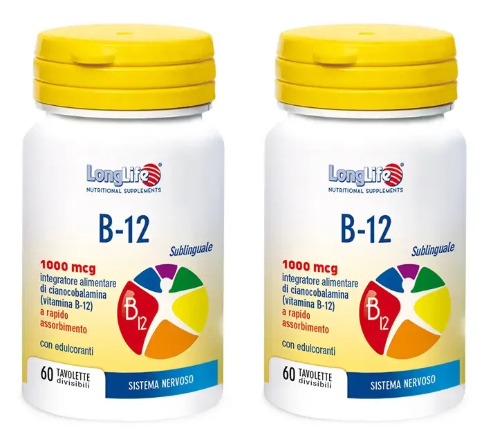 LONGLIFE B12 1000 MCG 60 TAVOLETTE Pack da 2