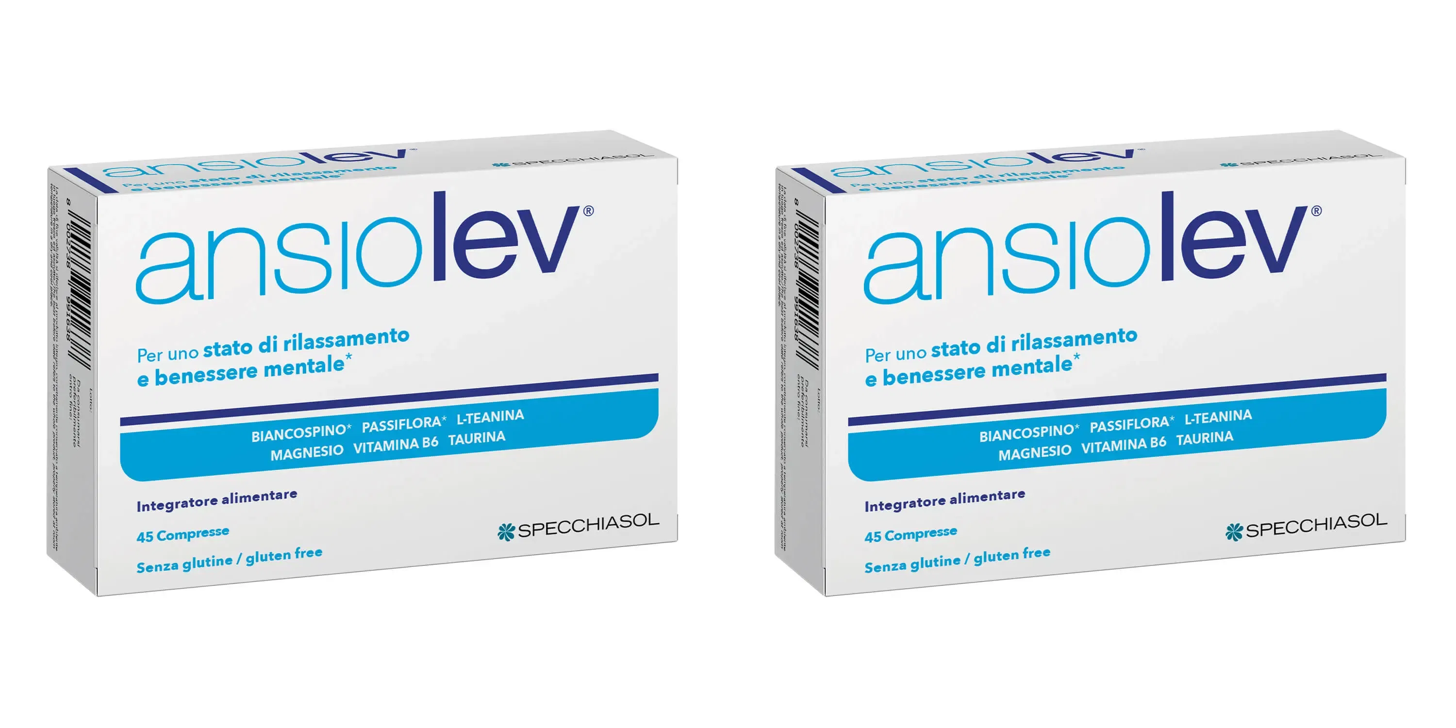 ANSIOLEV 45 COMPRESSE NUOVA FORMULA Pack da 2