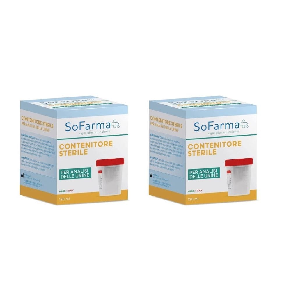 CONTENITORE URINA IN POLIPROPILENE DA 120 ML PACK X2