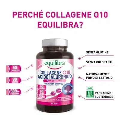 Collagene Q10 Acido Ialuronico 90 Compresse Pack X2