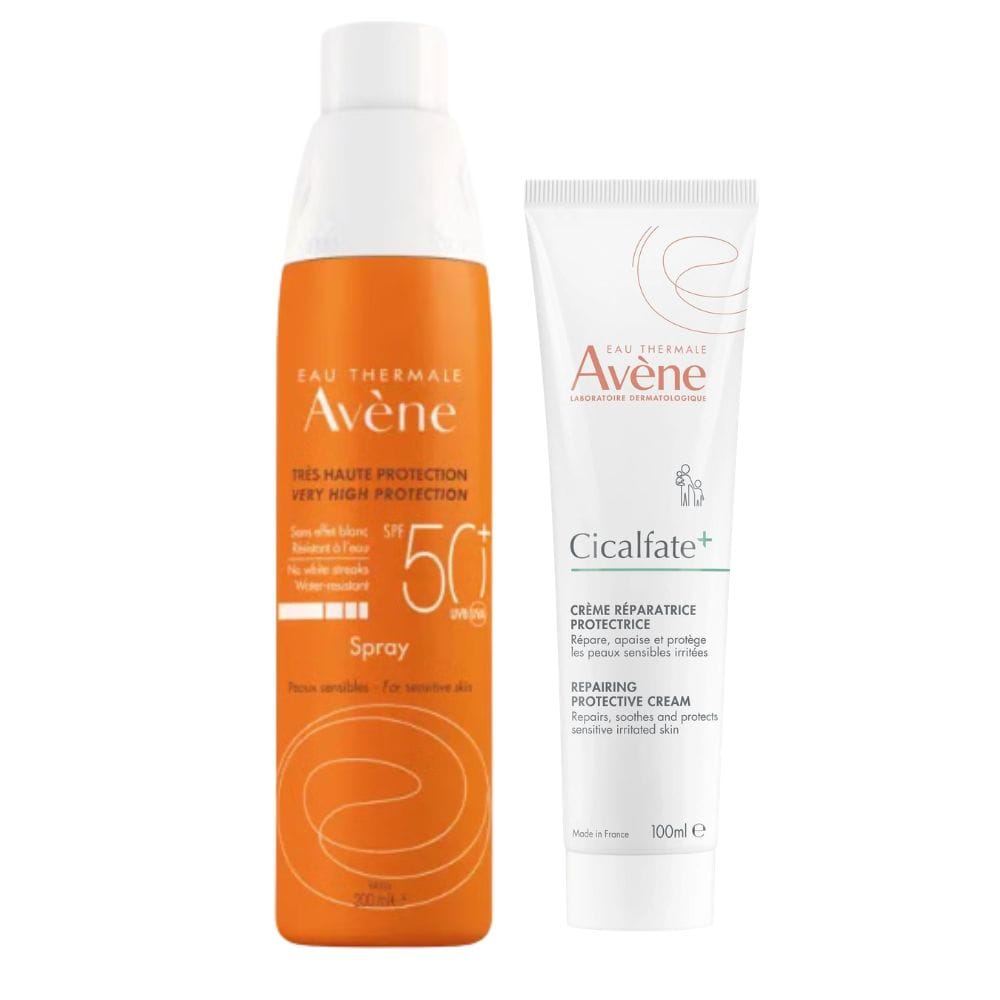 Avène Spray Solare SPF50+ 200ml + Cicalfate+ Crema Riparatrice 100ml