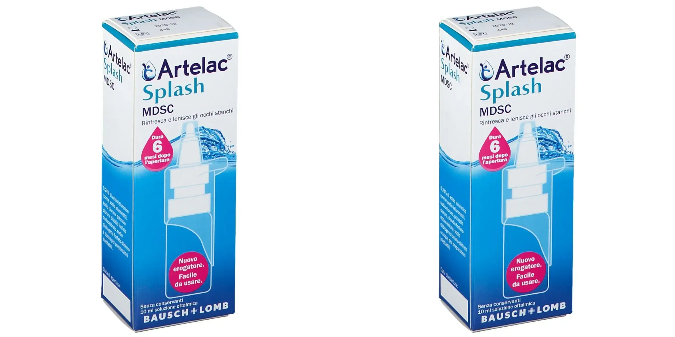 ARTELAC SPLASH MULTIDOSE GOCCE OCULARI FLACONE 10 ML Pack da 2