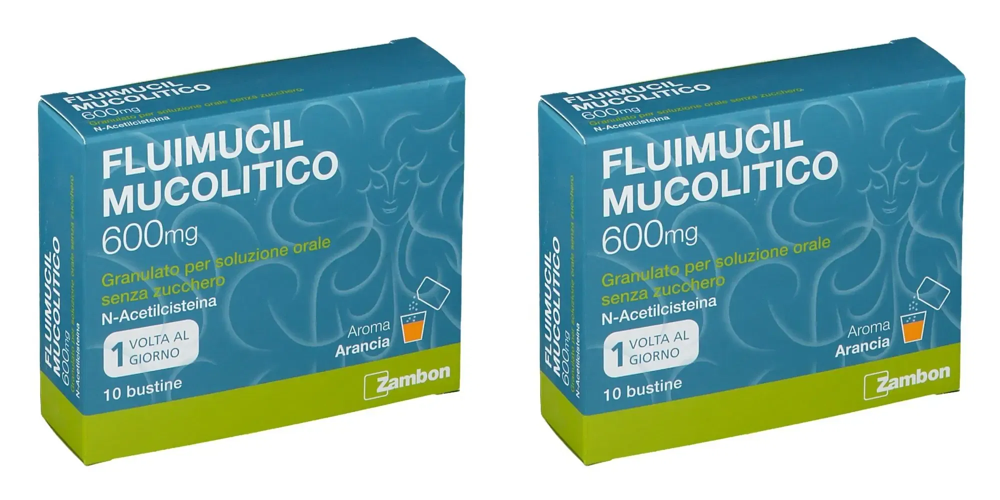 FLUIMUCIL MUCOLITICO orale granulato 10 bustine 600 mg Pack da 2
