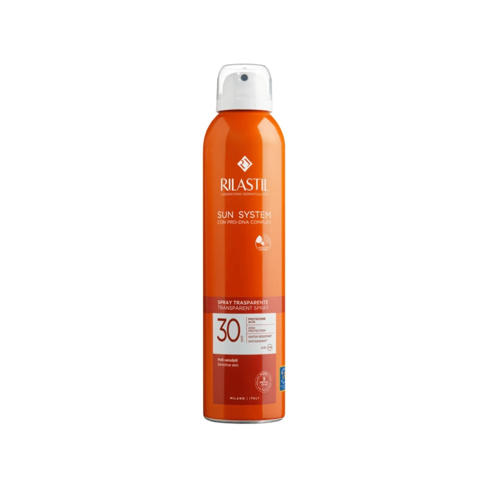 RILASTIL SUN SYSTEM TRANSPARENT SPRAY SPF30 200 ML Pack X2
