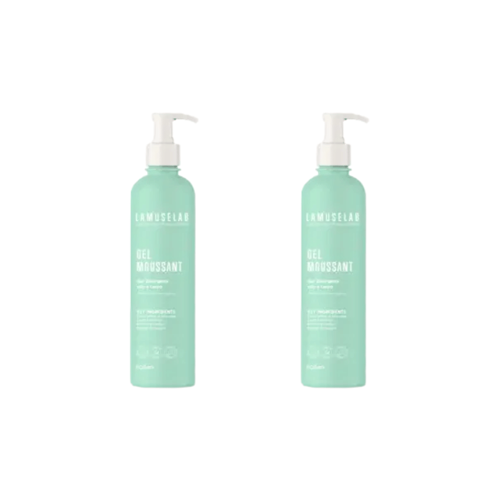 LAMUSELAB GEL MOUSSANT DETERGENTE VISO E CORPO 500 ML Pack X2