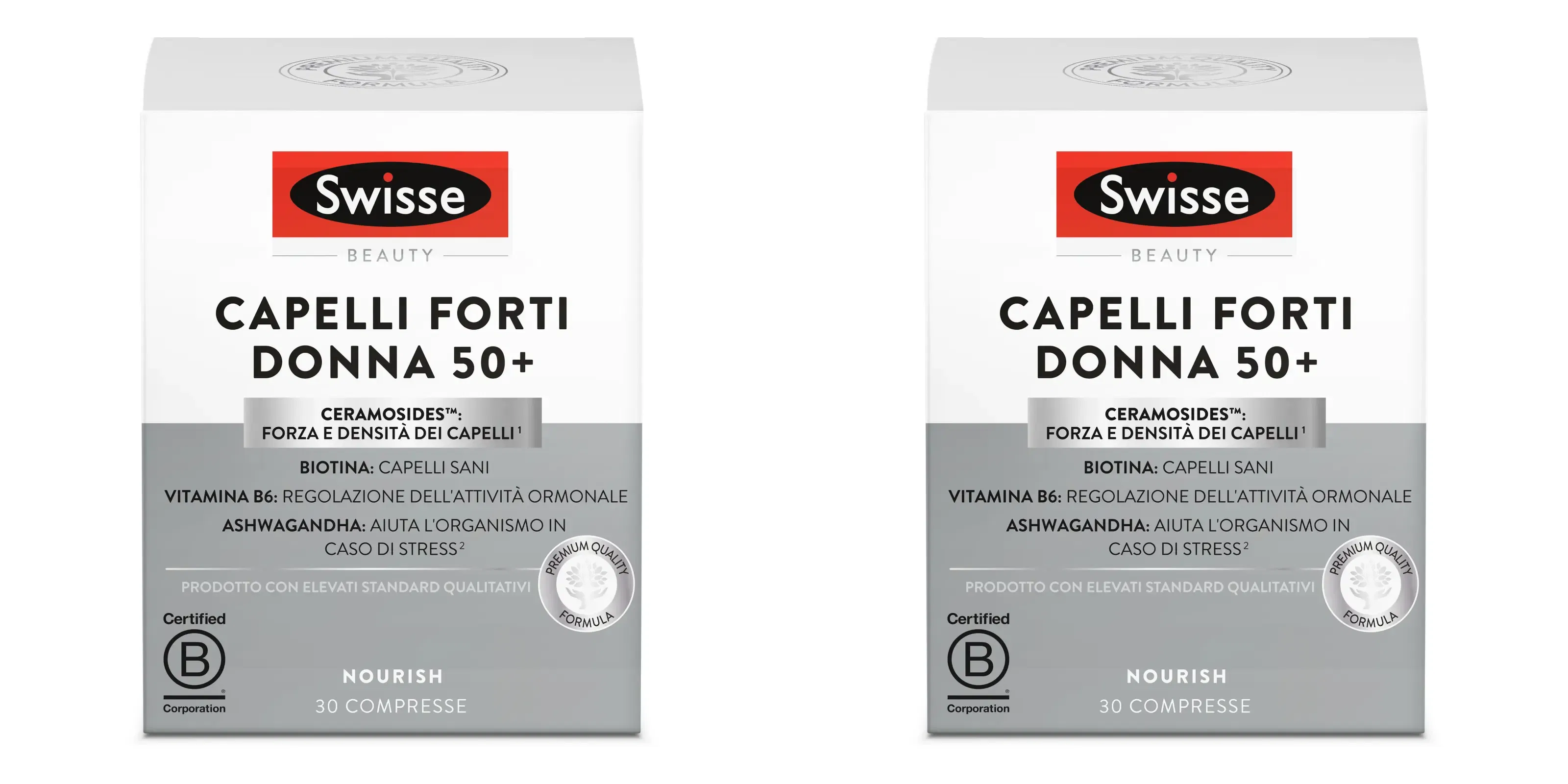 SWISSE CAPELLI FORTI DONNA 50+ 30 COMPRESSE Pack da 2