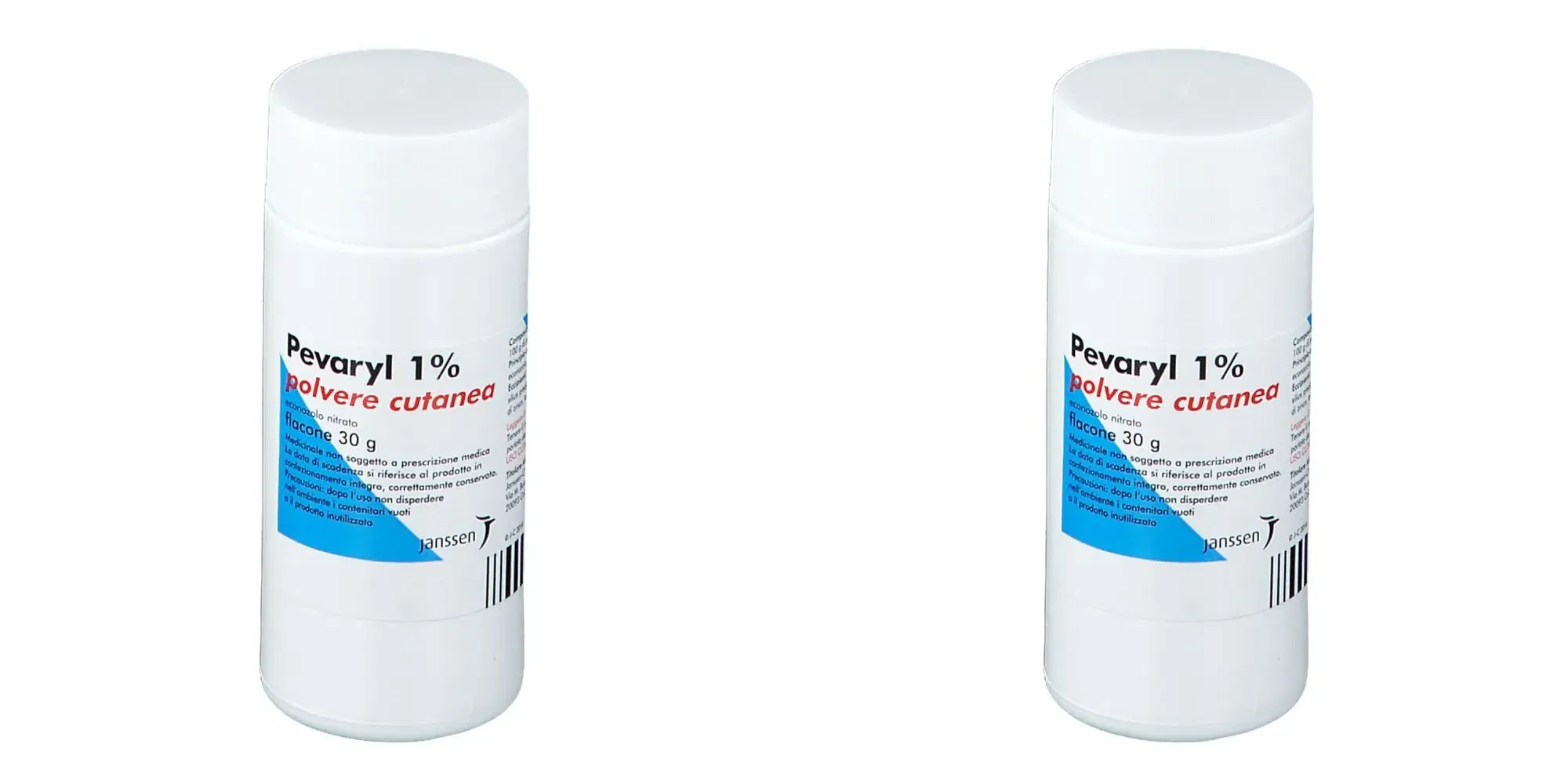 JANSSEN CILAG PEVARYL polvere cutanea 30 g 1% Pack da 2