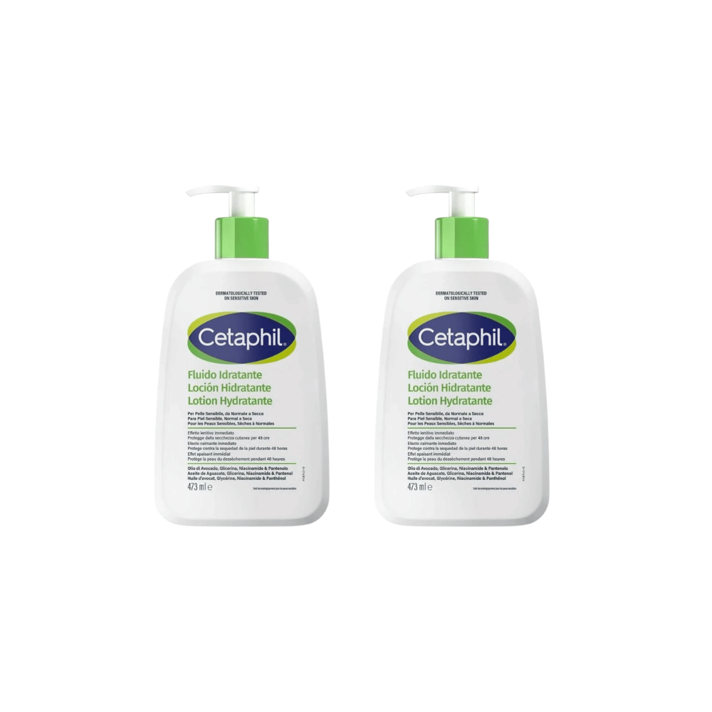 CETAPHIL FLUIDO IDRATANTE 473 ML - Nuovo Formato Bundle X2