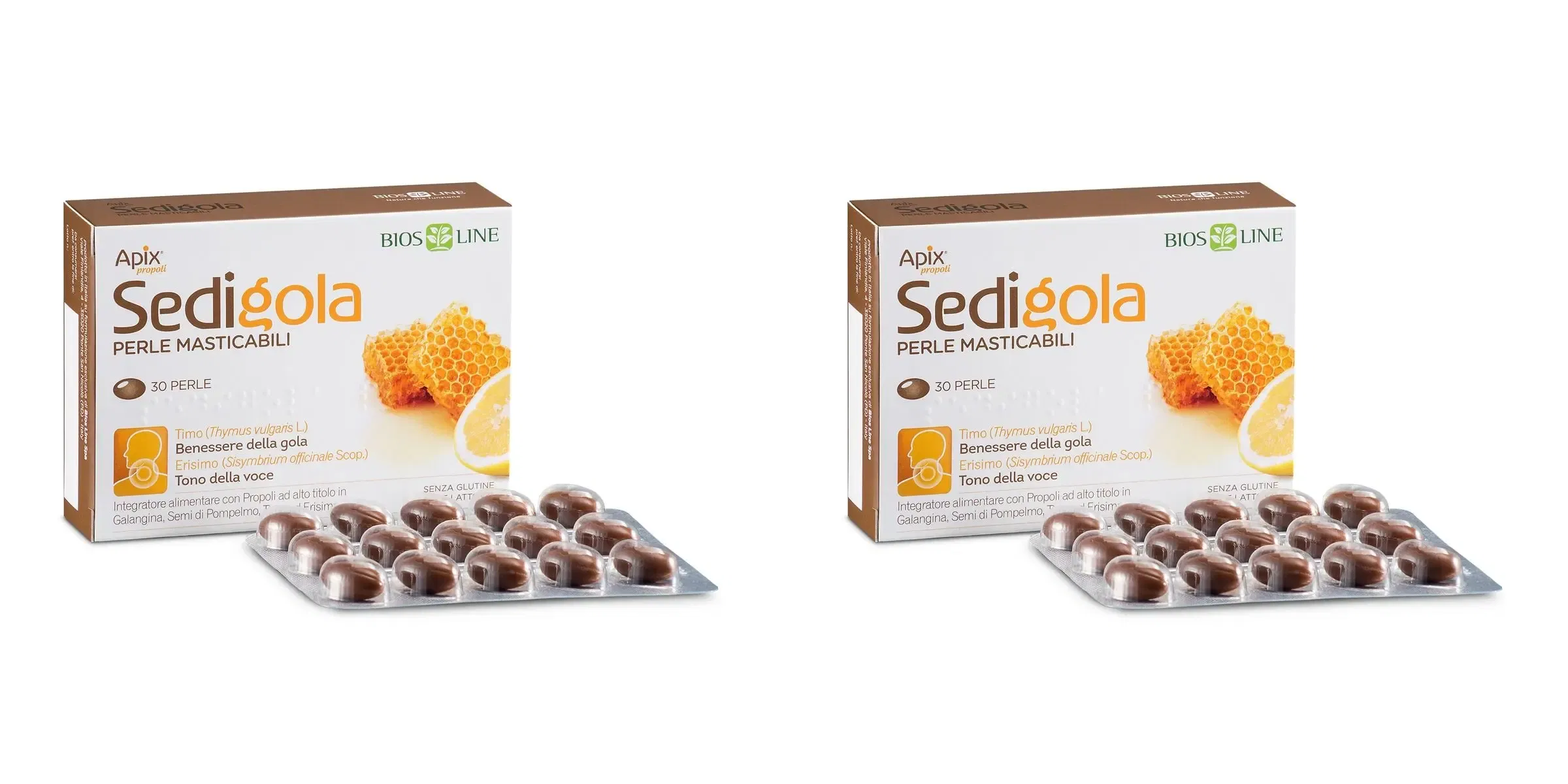 SEDIGOLA PERLE MASTICABILI 30 PERLE Pack da 2