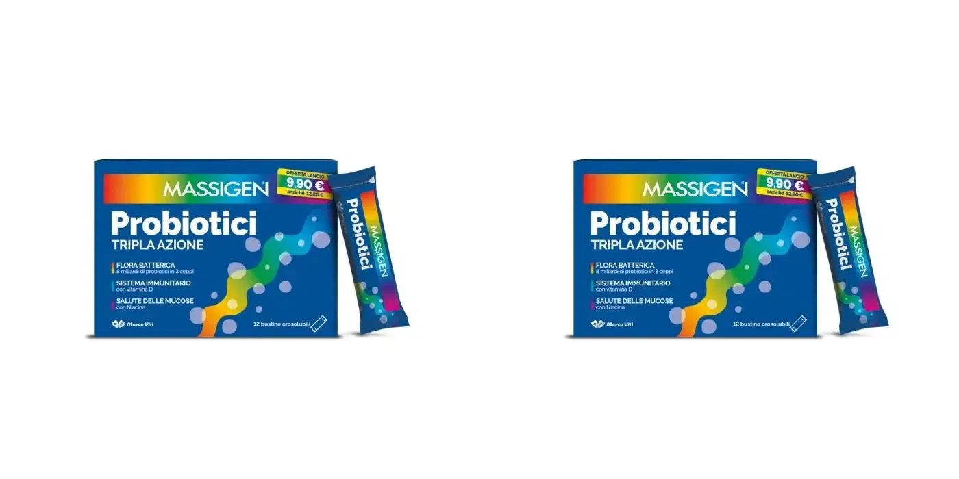 MASSIGEN PROBIOTICI 12 STICKPACK DA 1 G PREZZO PIENO Pack da 2