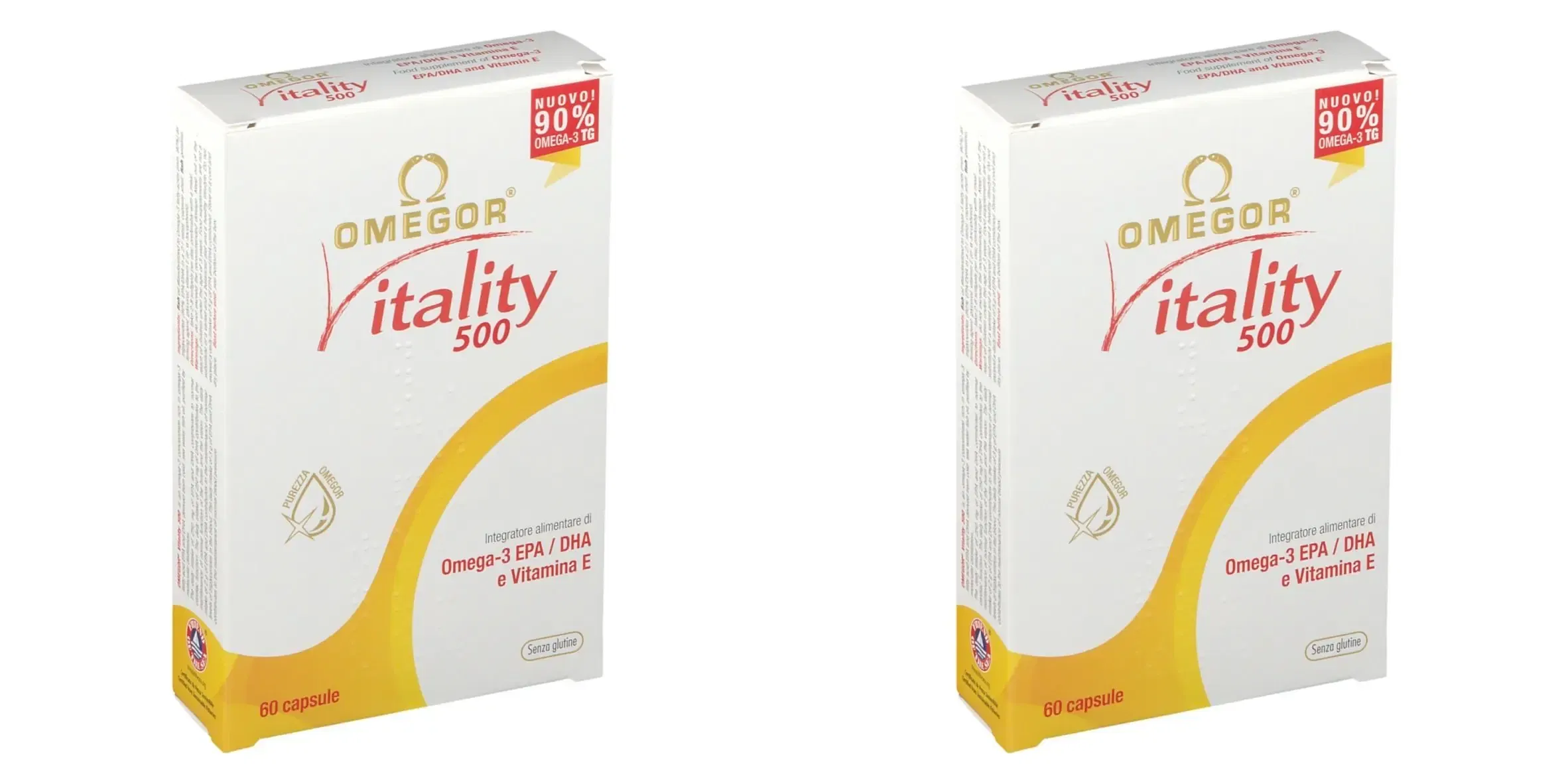 OMEGOR VITALITY 500 60 CAPSULE Pack da 2