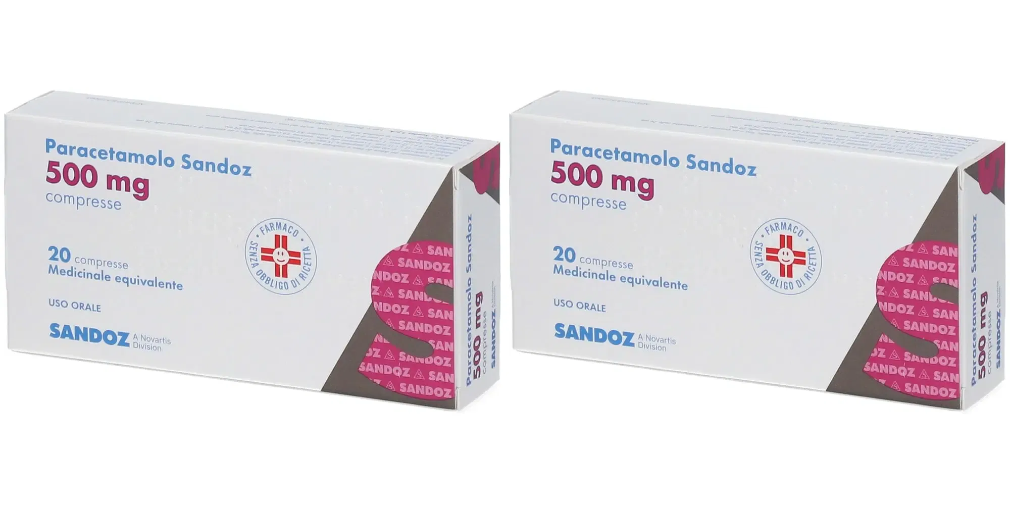 PARACETAMOLO (SANDOZ) 20 compresse 500 mg Pack da 2