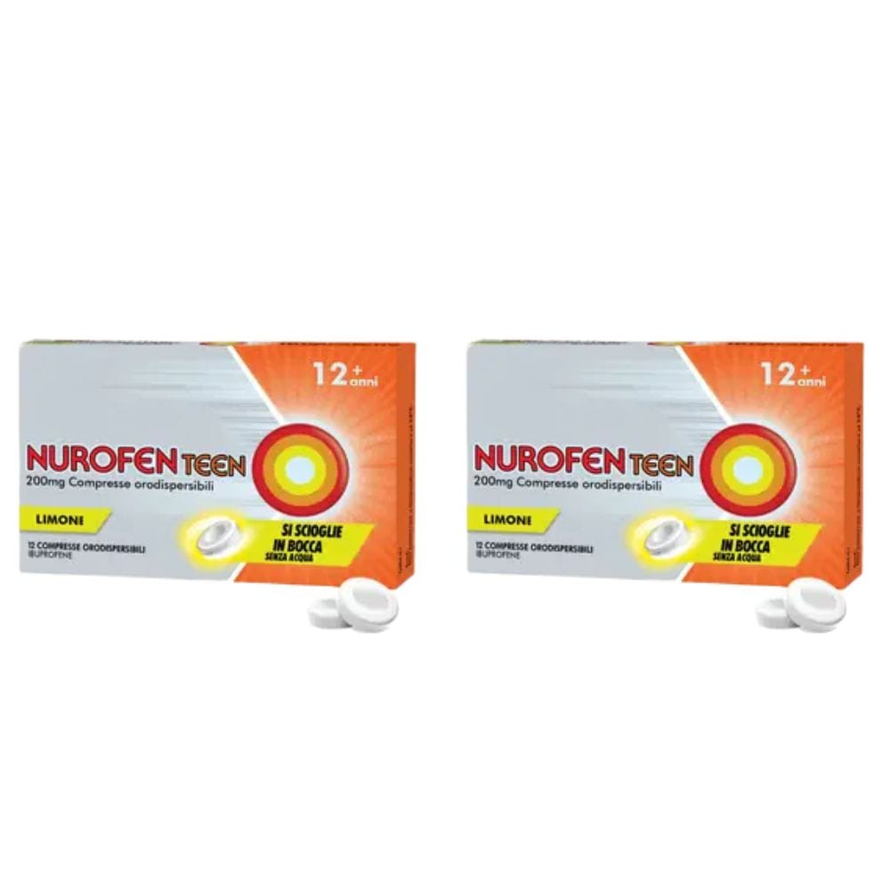 NUROFENTEEN LEMON 200MG 12 CPR PACK X2