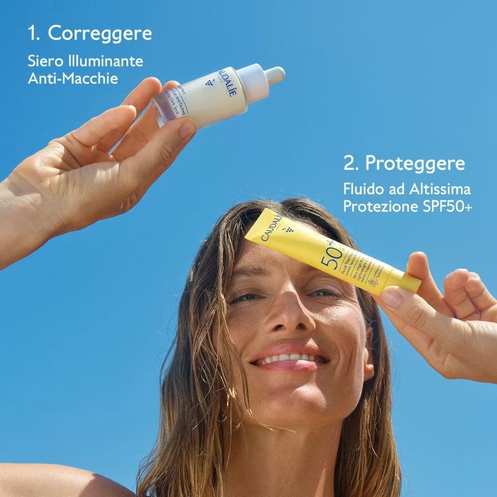 Duo Illuminante Anti-macchie Siero & Fluido SPF50+ Caudalie