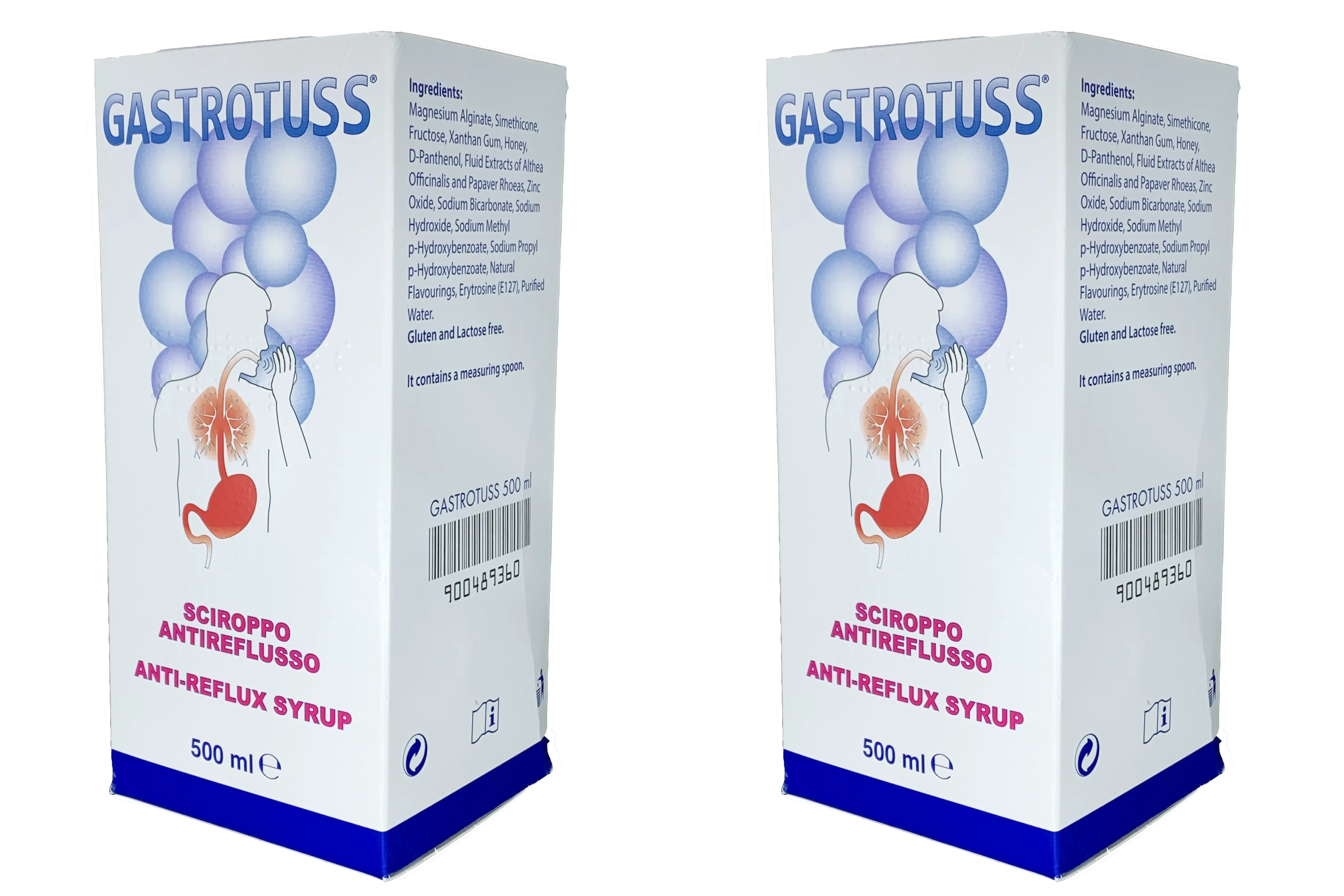 SCIROPPO ANTIREFLUSSO GASTROTUSS 500 ML Pack da 2