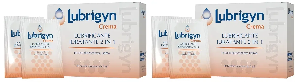 LUBRIGYN CREMA VAGINALE 20 BUSTINE 2 ML Pack da 2